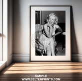 Marilyn Monroe Laughing Wall Art | Timeless Black and White Hollywood Glam Print